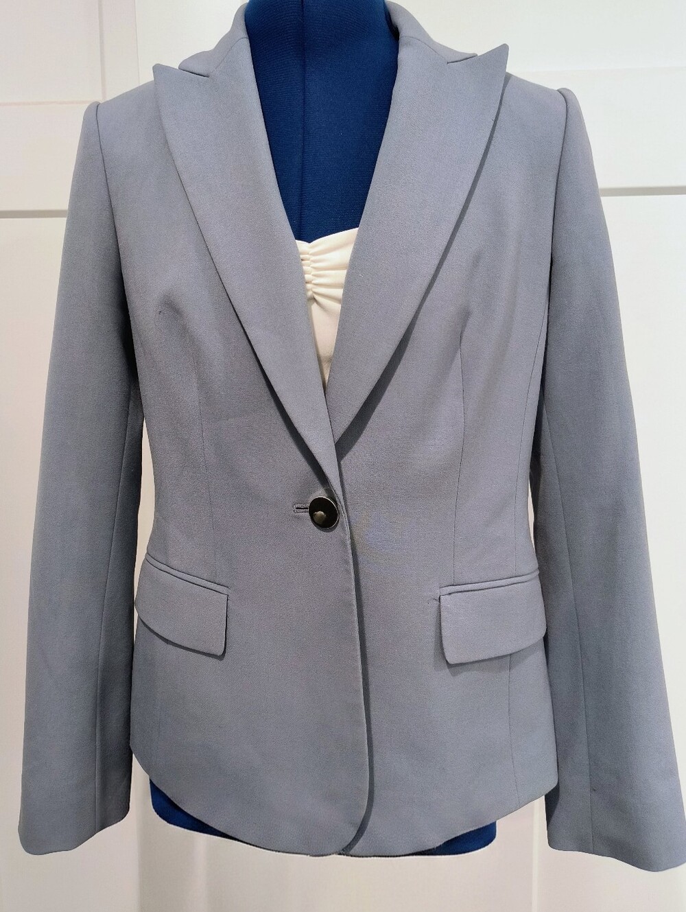 Calvin Klein Light Blue Single-Button Blazer